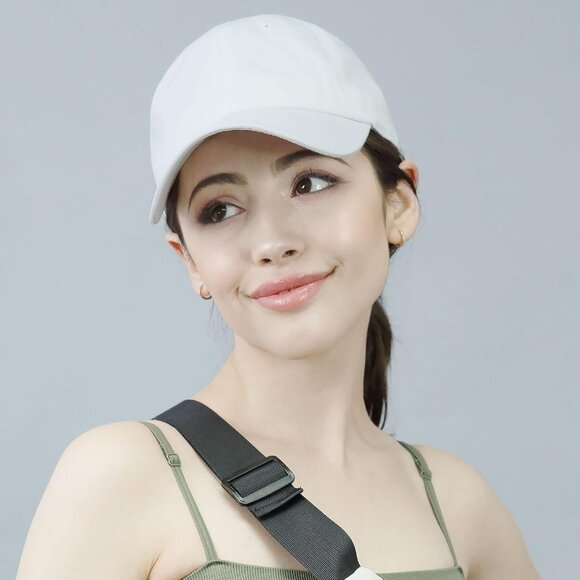 Men's White Baseball Cotton Denim Running Golf Washed Low Classic Hat Cap - Picture 2 of 7